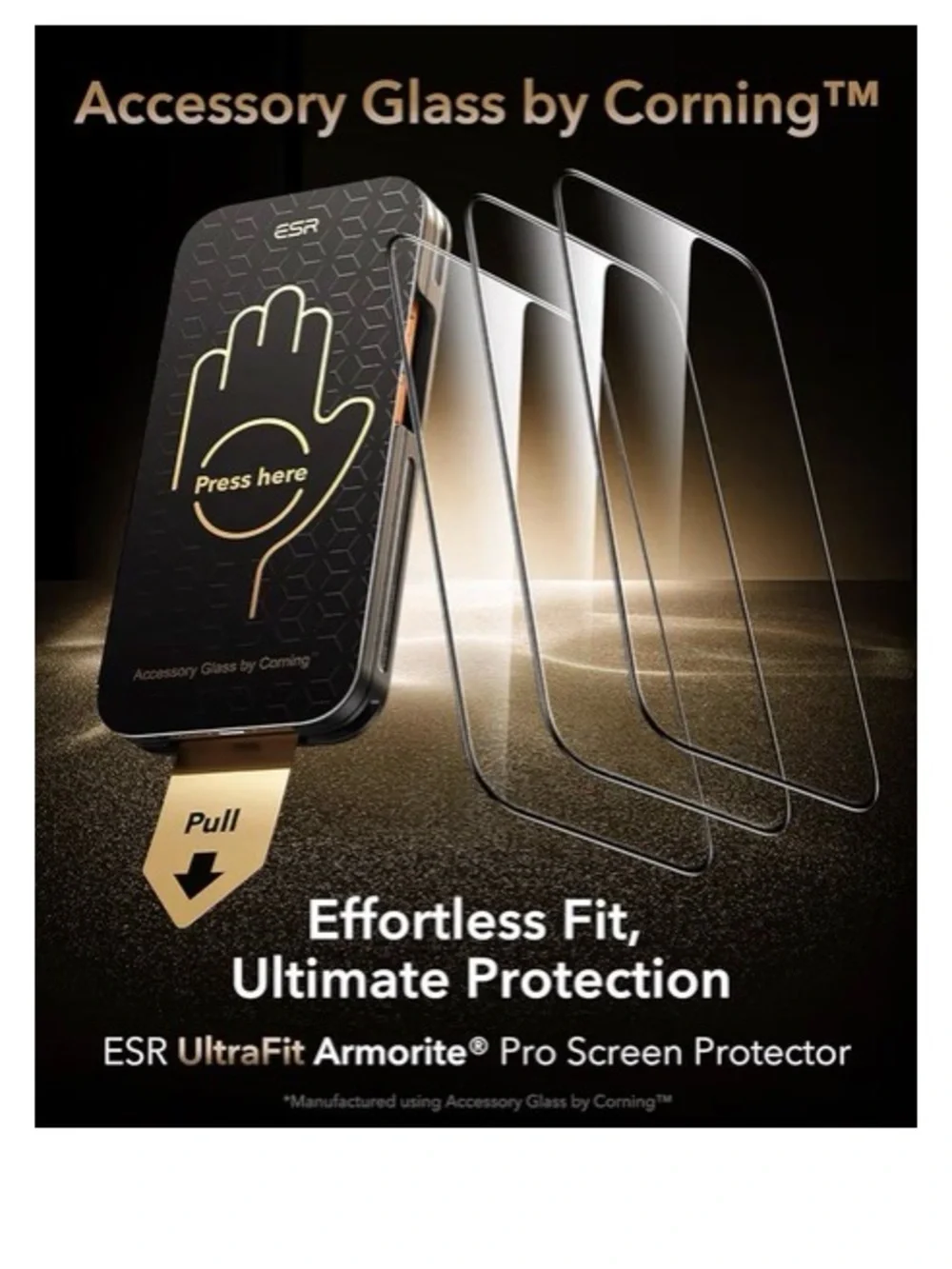 Accessory Glass by Corning™ 3 Pack 9H+ Glass for iPhone 17 Pro Screen Protector